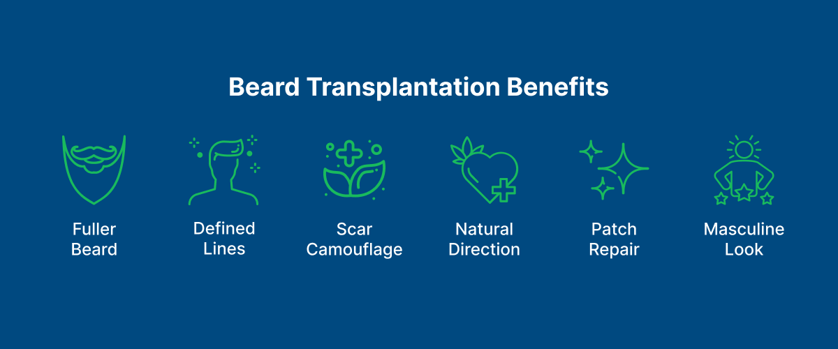 Beard Transplantation Benefits