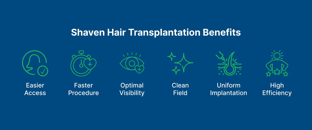 Shaven Hair Transplantation Benefits